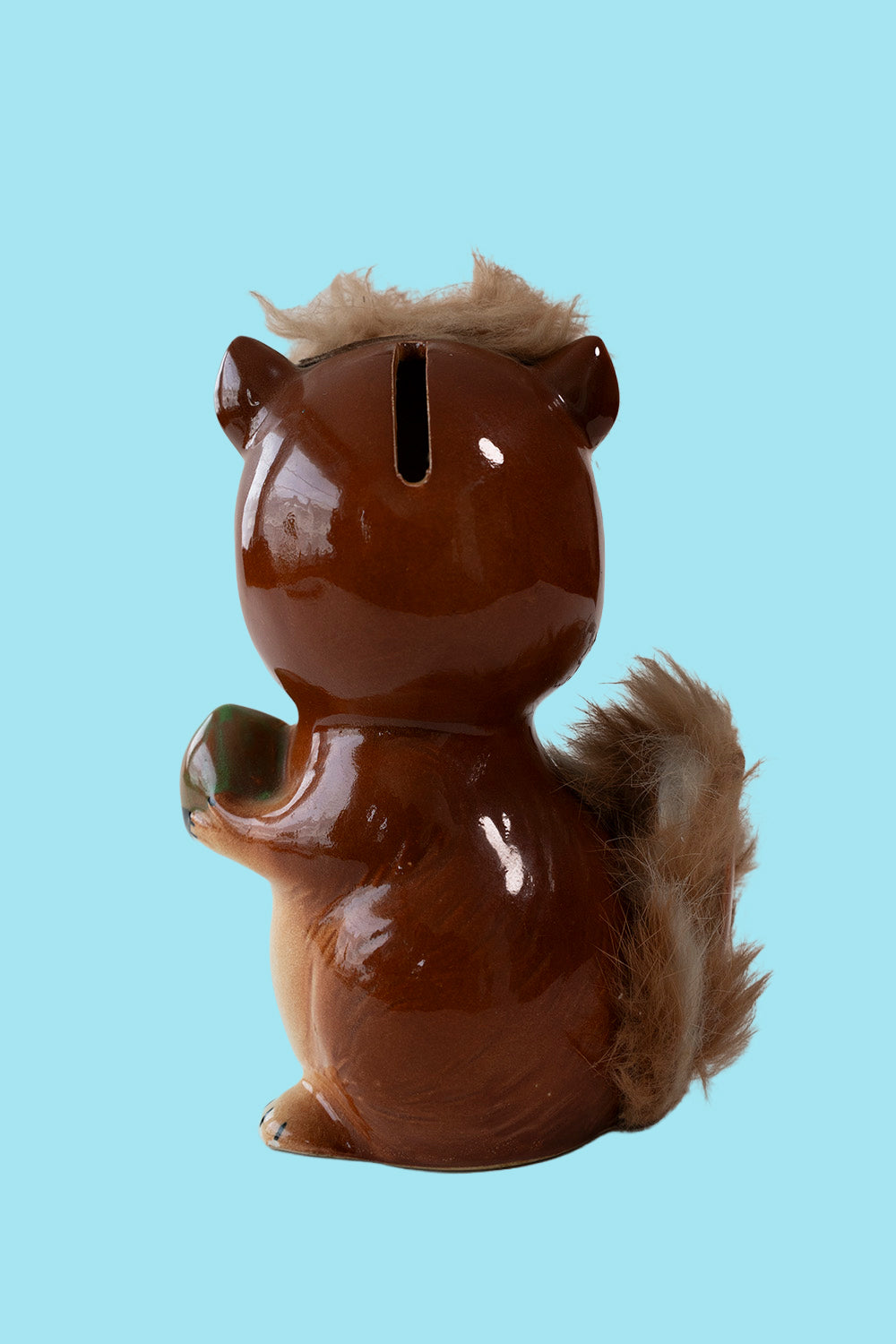Fuzzy squirrel moneybox