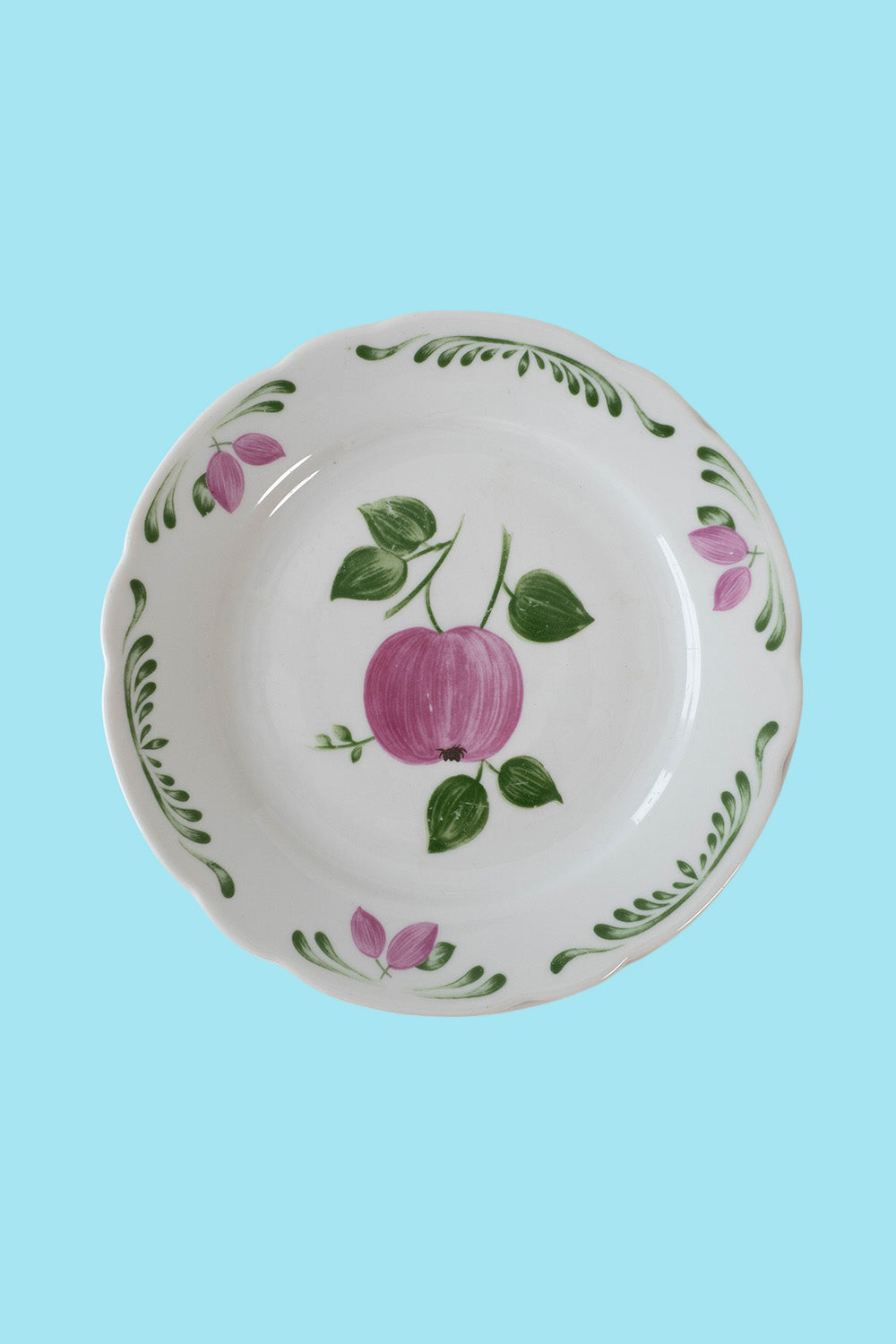 3 decorated dessert plates