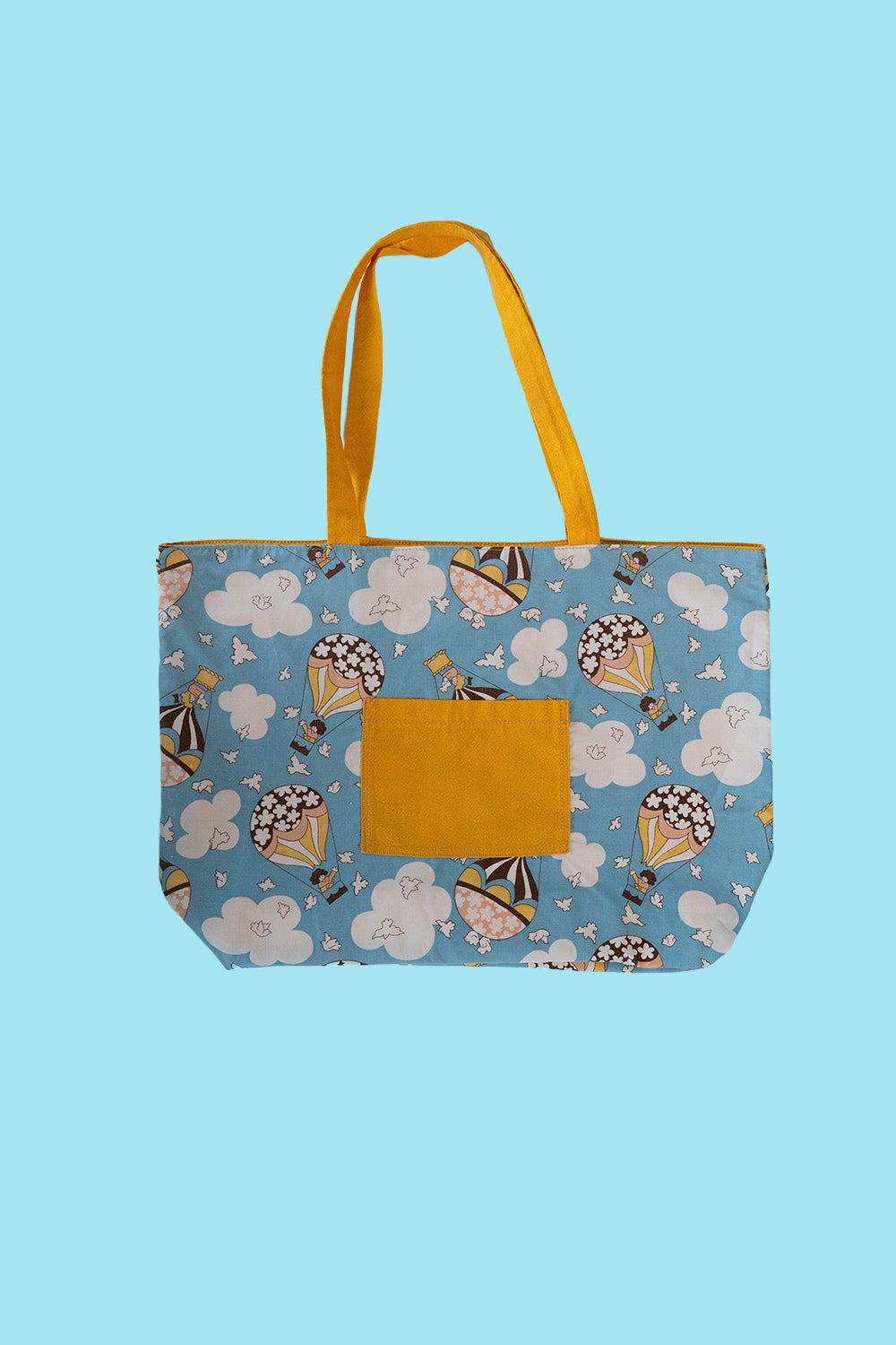 Upcycled reversible tote bag