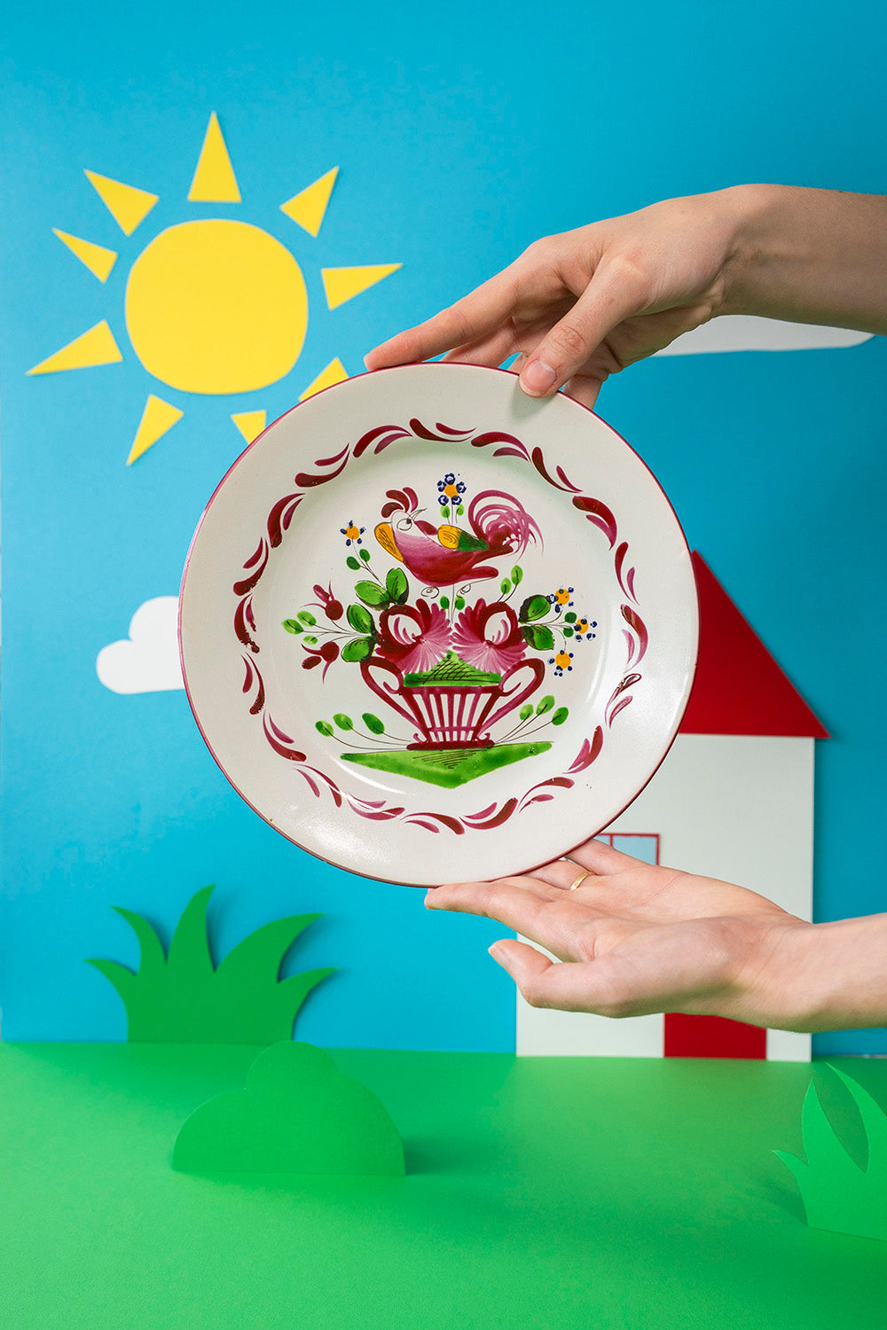 Handpainted Chanteclerc decorative plate