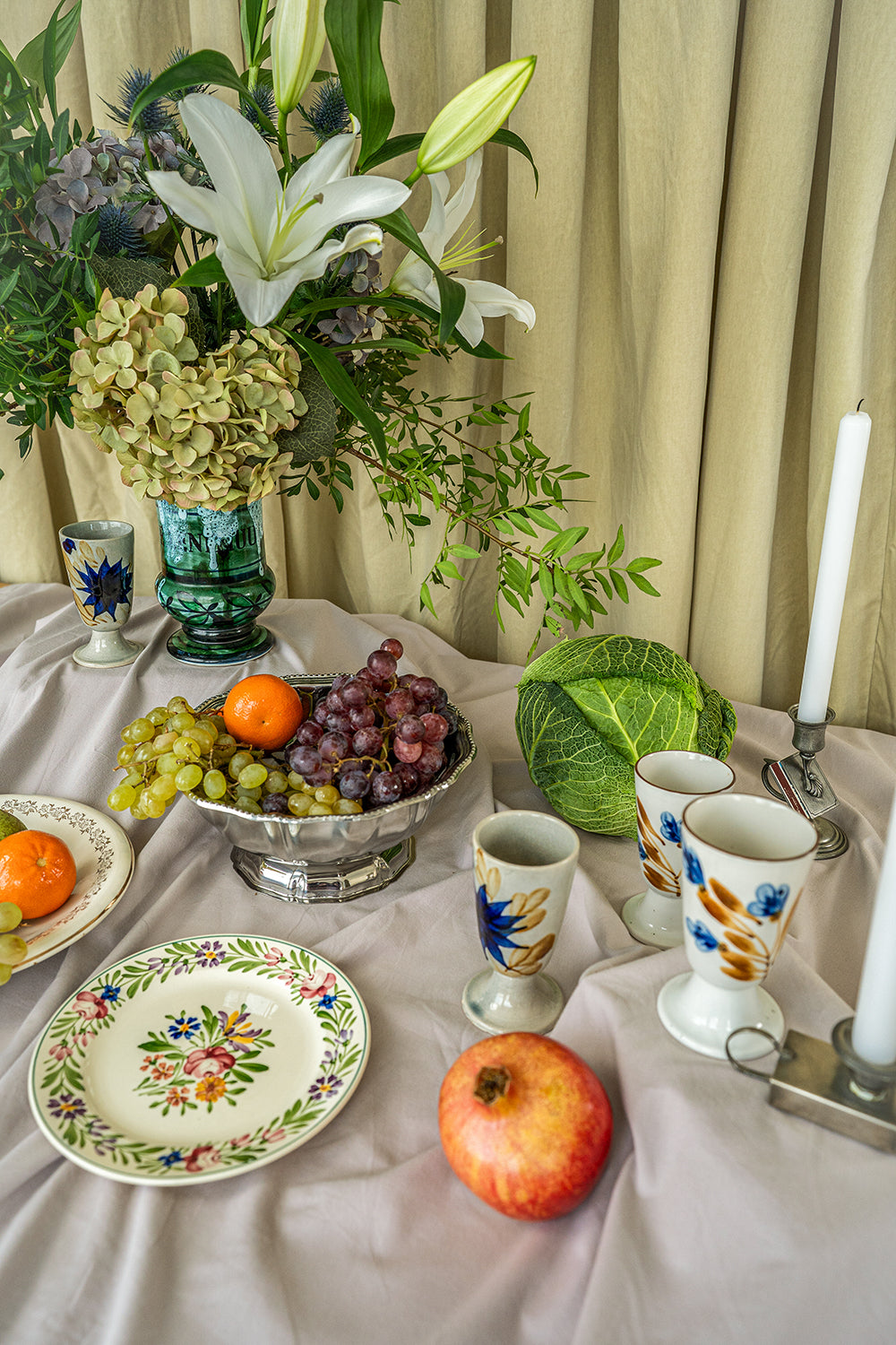 Gebaksbordje met bloemmotief