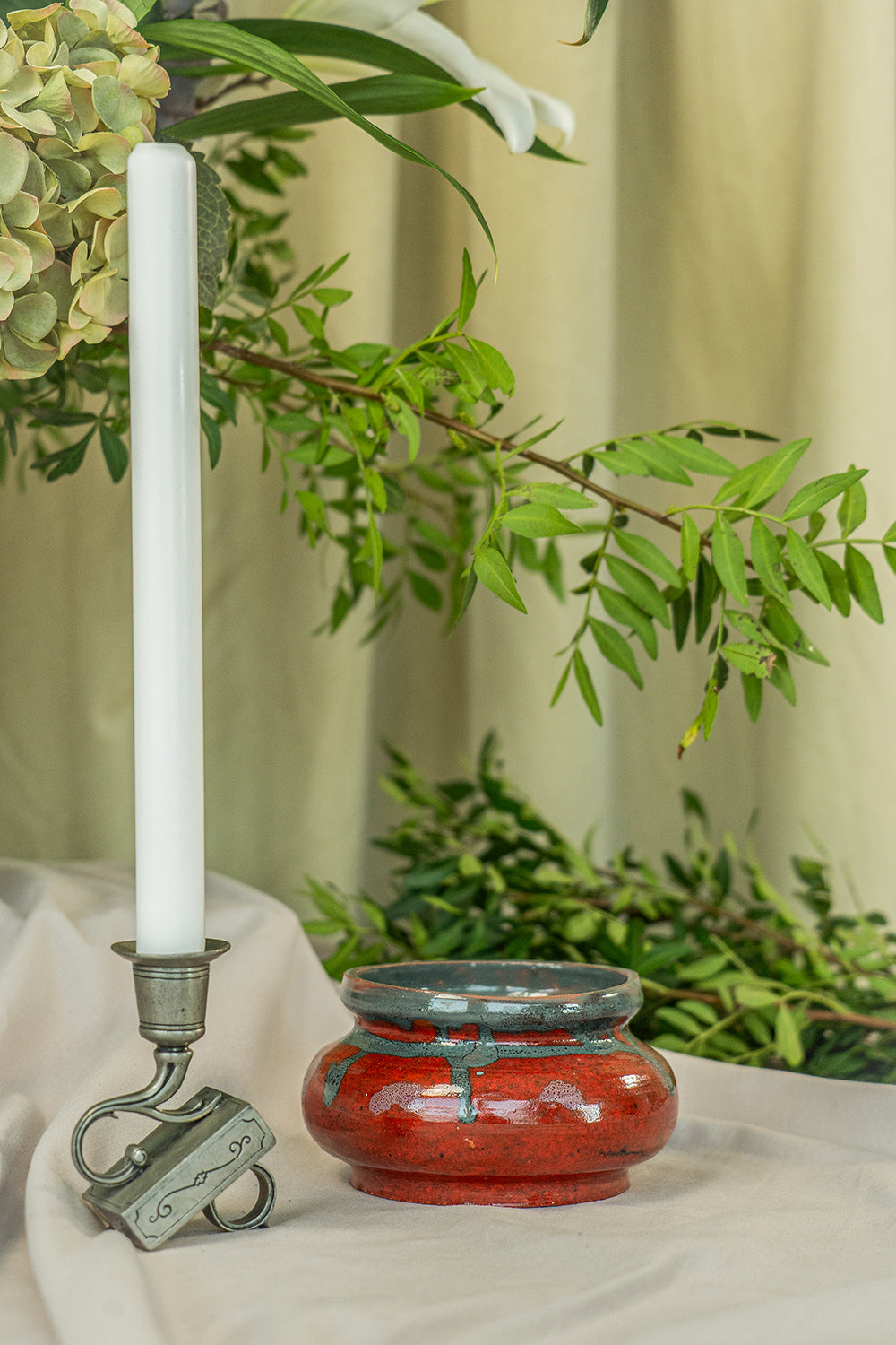 Red ceramic pot