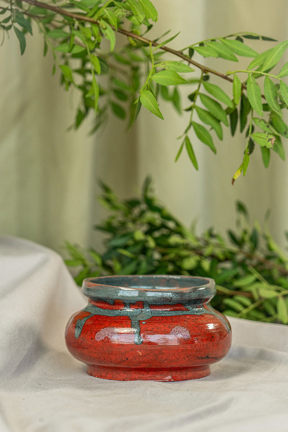 Red ceramic pot