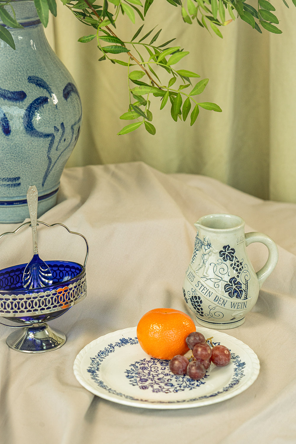 German stoneware wine pitcher