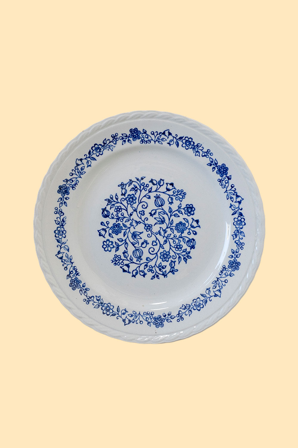 Floral porcelain dessert plate