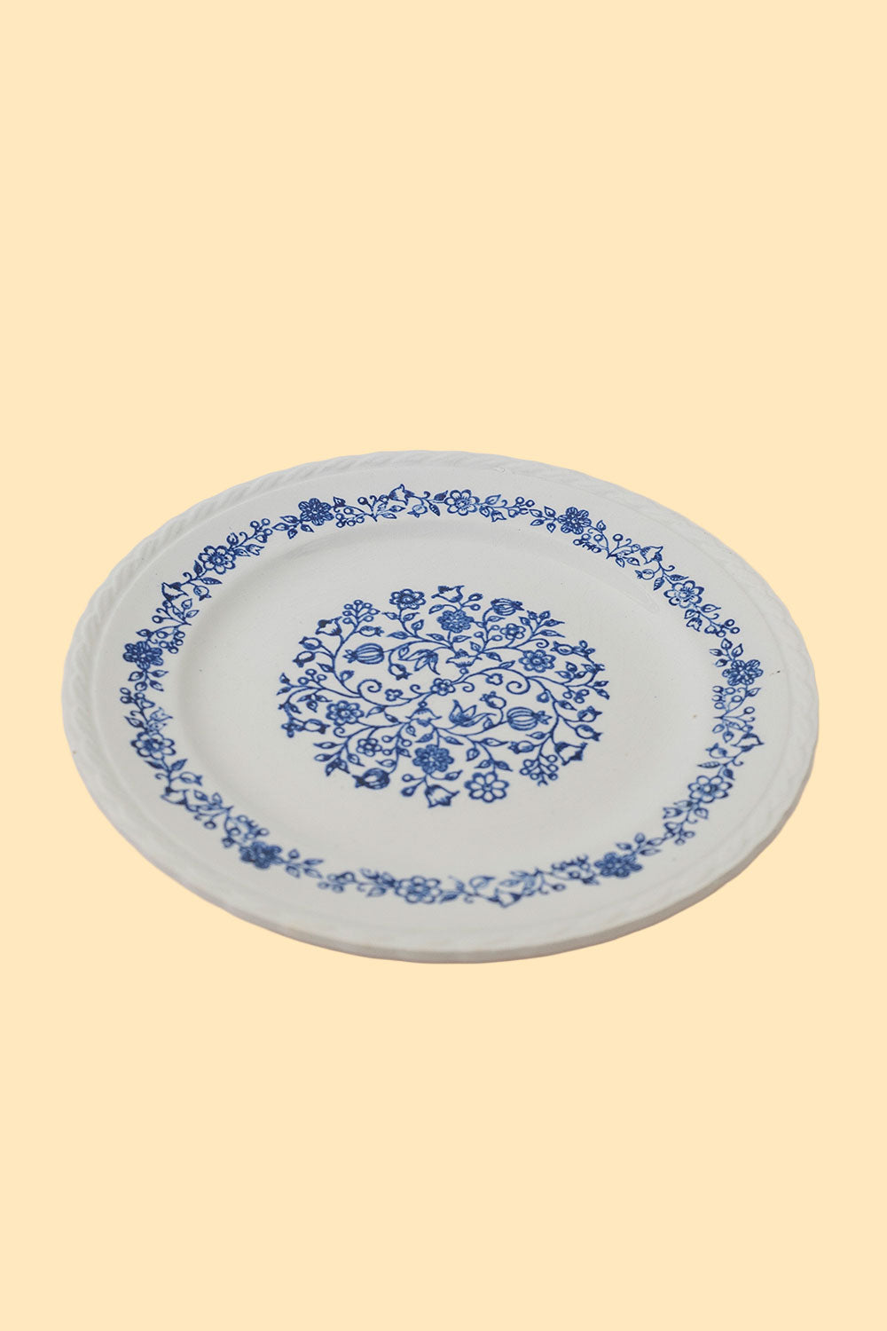 Floral porcelain dessert plate