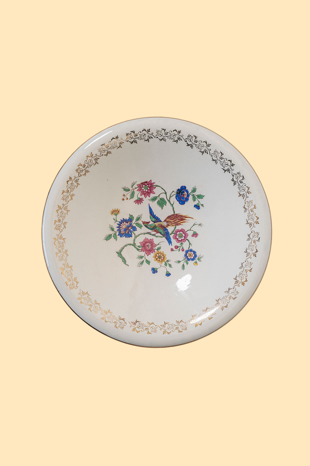Large floral deep plate