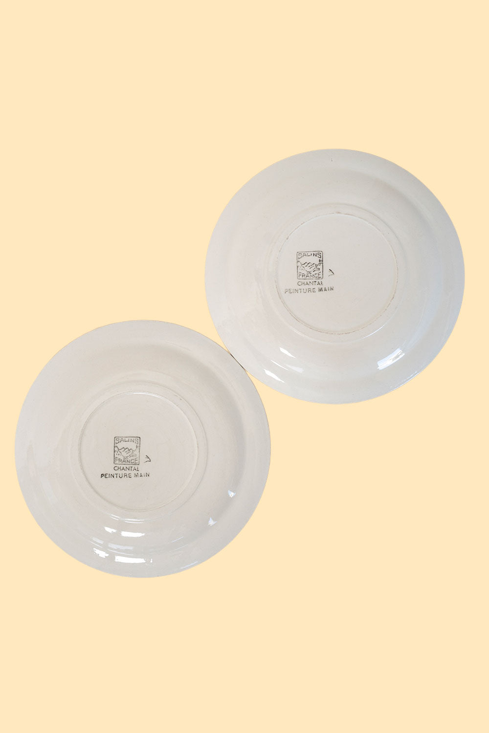 Set of two floral dessert plates