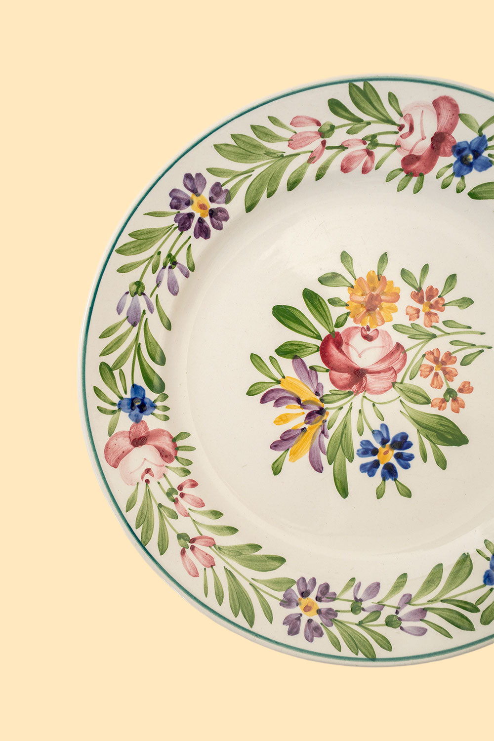 Gebaksbordje met bloemmotief