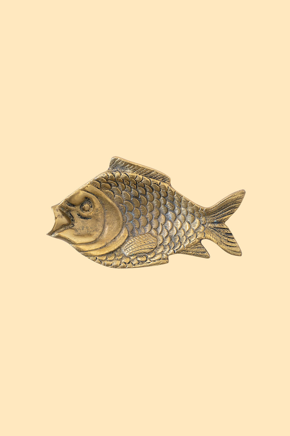 Fish shaped brass trinket dish