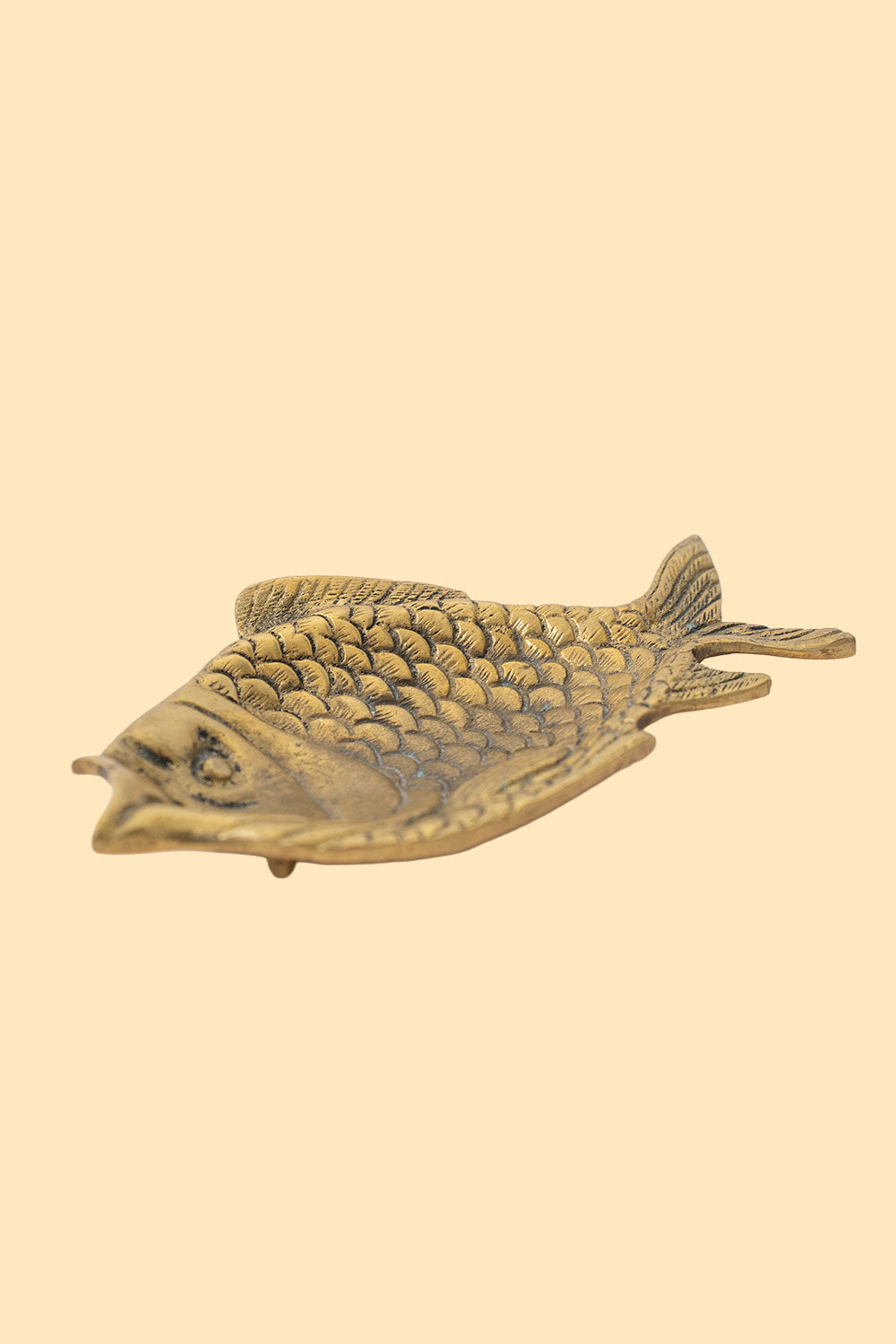 Fish shaped brass trinket dish