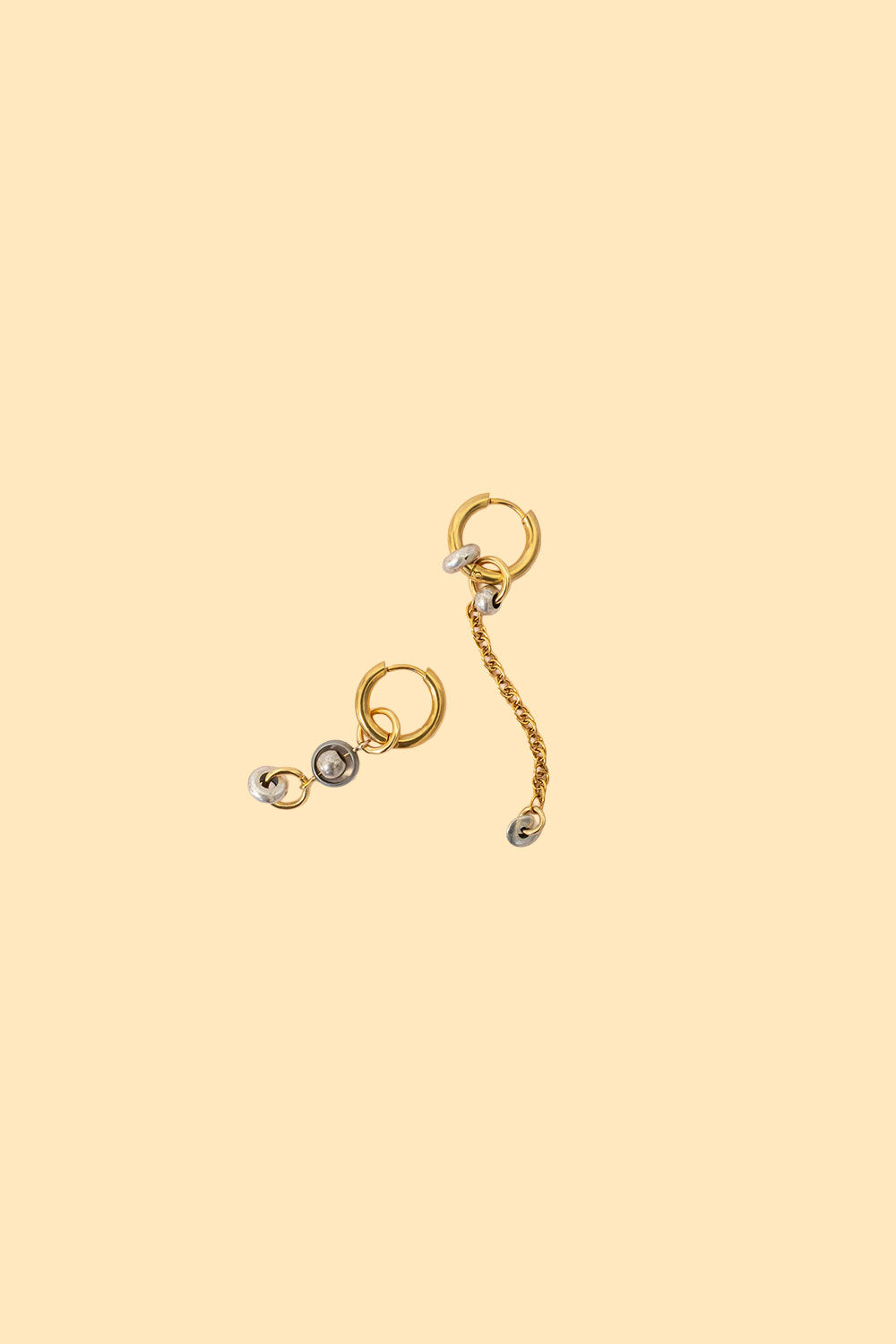 Upcycled earrings - The Sun