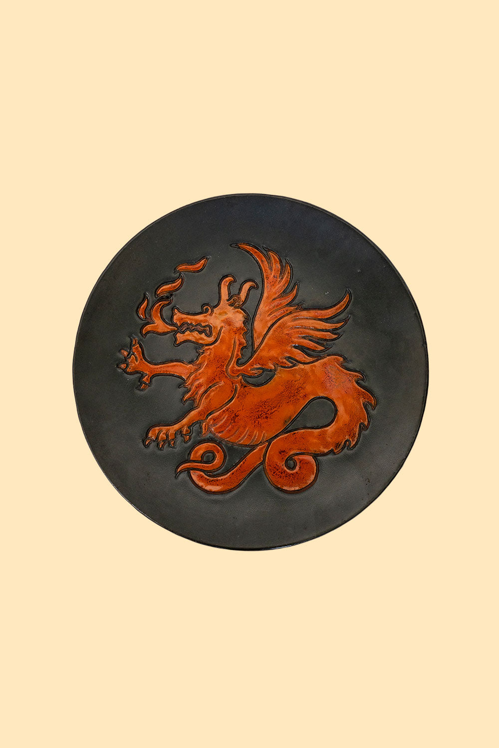 Vintage dragon decorative plate