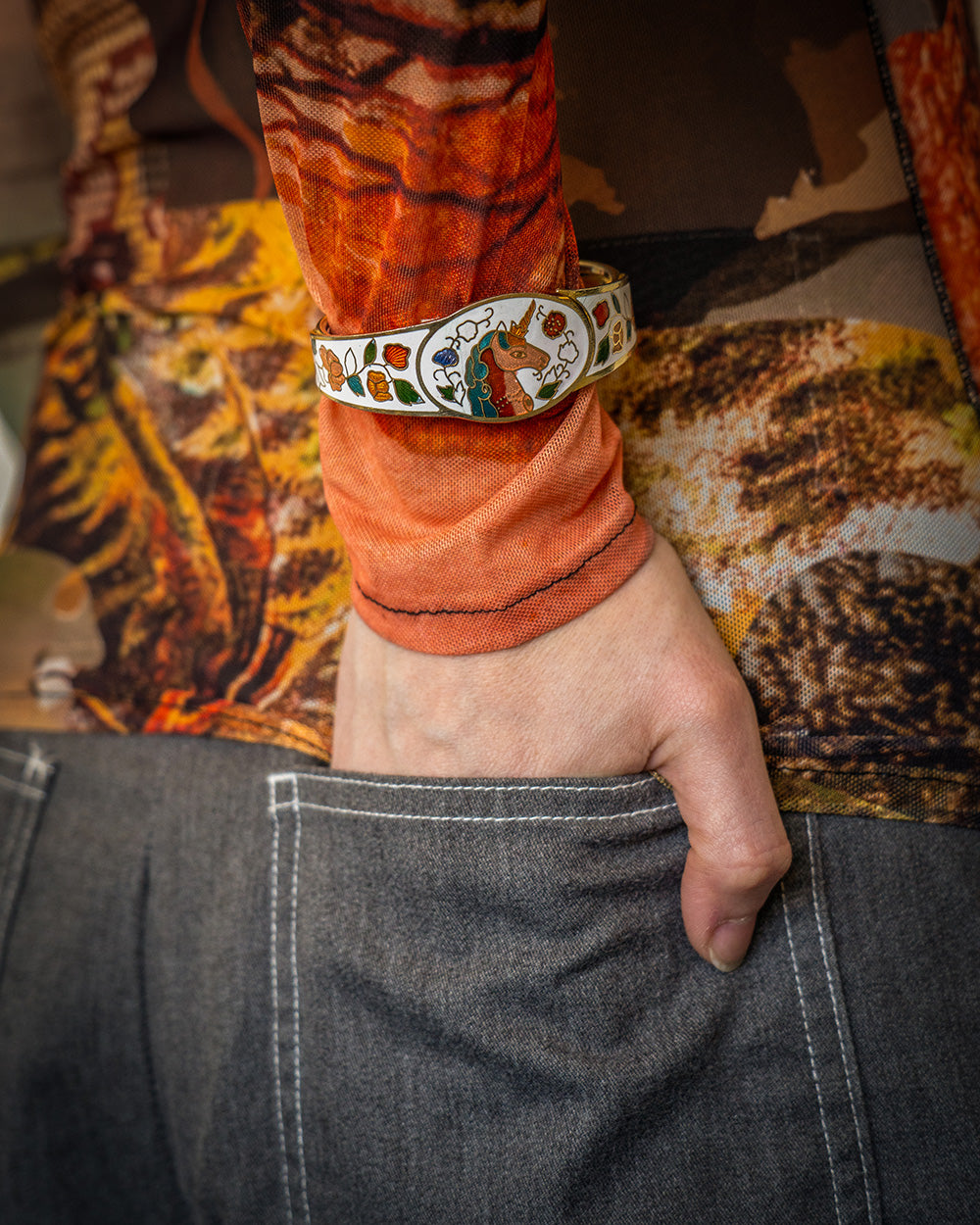 80's cloisonné bracelet